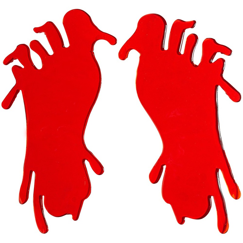 Bloody footprints Halloween sticker 20cm