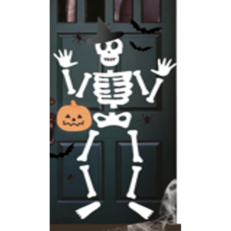 Door Sticker Friendly Skeleton