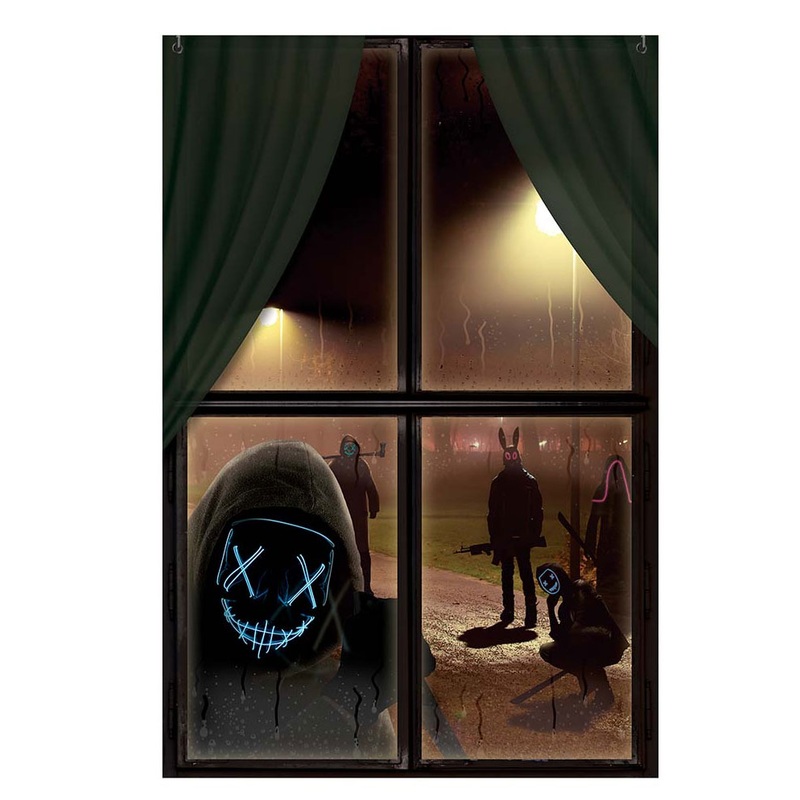 Halloween horror window mural