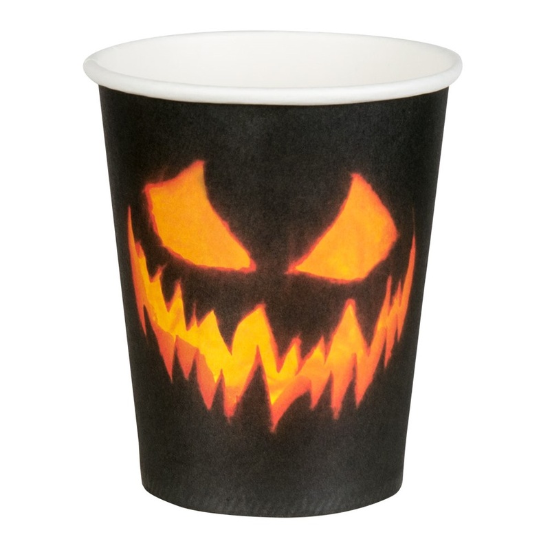 10 paper cups hell pumpkin 250ml