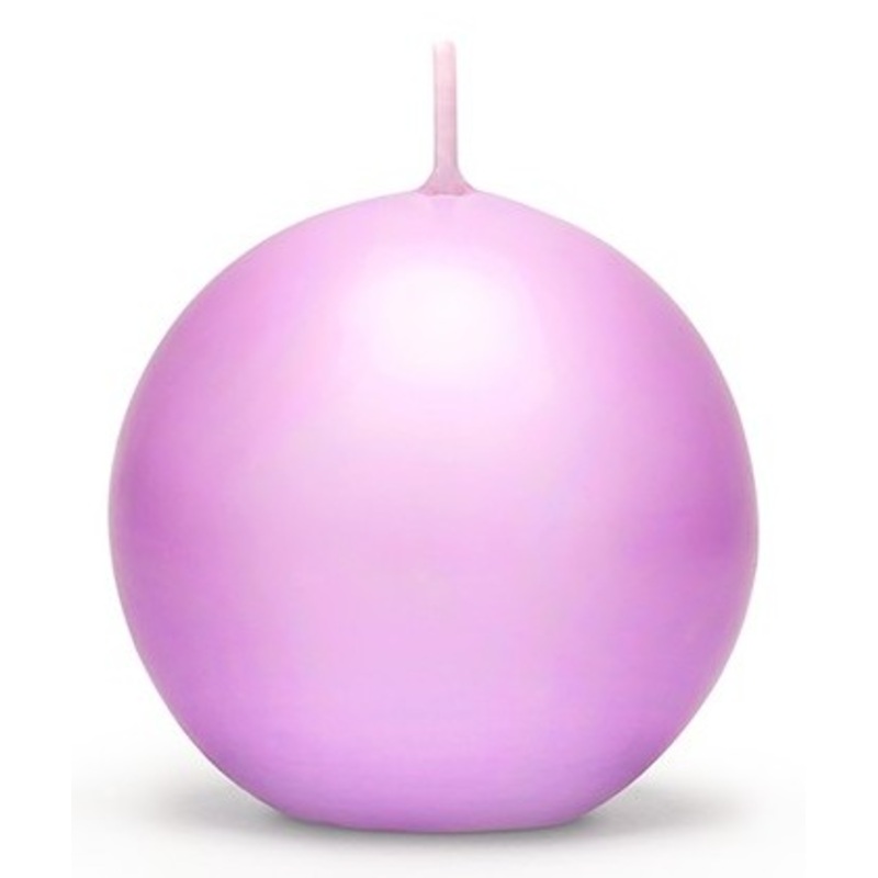 10 ball candles Torino pink 6cm