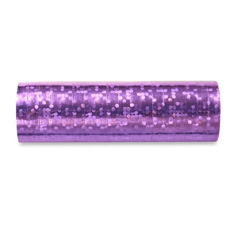 1 roll of streamers in Holographic Purple