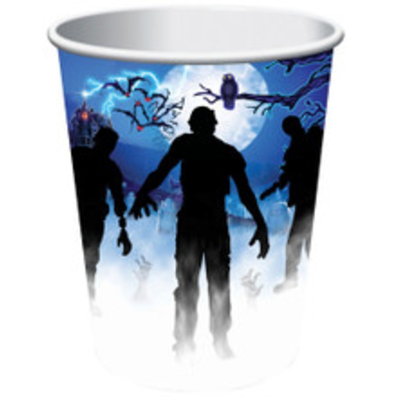 ZOMBIE PARTY CUPS 9 OZ 8 PCS